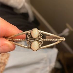 Vintage Opal Sterling Cuff